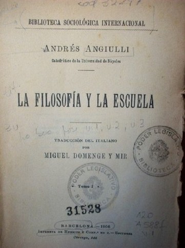 La filosofía y la escuela