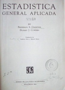 Estadística general aplicada