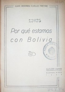 Por qué estamos con Bolivia