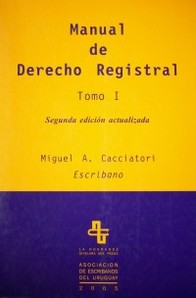Manual de Derecho Registral