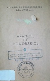 Arancel de honorarios