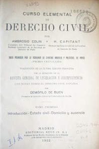 Curso elemental de Derecho Civil