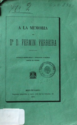 A la memoria del Dr. D. Fermín Ferreira
