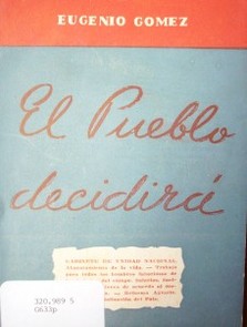 El pueblo decidirá