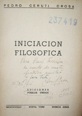 Iniciación filosófica