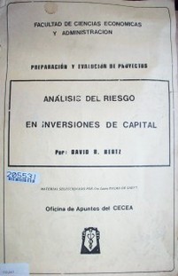 Análisis del riesgo en inversiones de capital