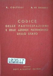 Codice delle partecipazioni e delle aziende patrimoniali dello stato