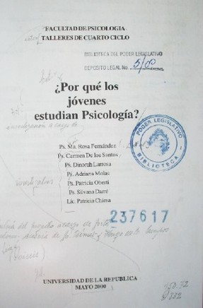 ¿Por qué los jóvenes estudian Psicología ?