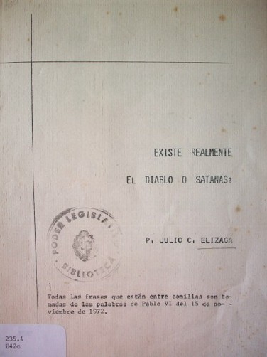 ¿Existe realmente el diablo o Satanás?