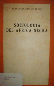 Sociología del África negra