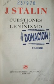 Cuestiones del leninismo