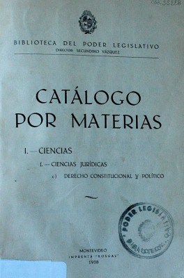 Catálogo por materias : Ciencias : Ciencias Jurídicas : Derecho Constitucional y Político