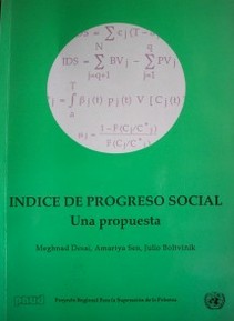 Indice de progreso social : una propuesta