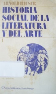 Historia social de la literatura y del arte