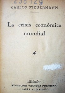 La crisis económica mundial