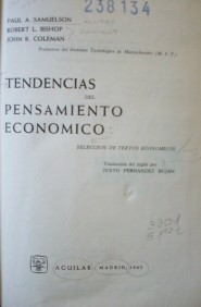 Tendencias del pensamiento económico : selección de textos económicos