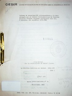 La política económica en Uruguay : 1968-1982