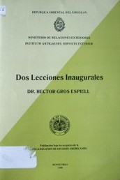 Dos lecciones inaugurales