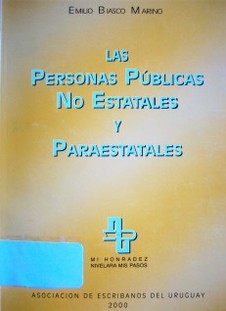 Las personas públicas no estatales y paraestatales