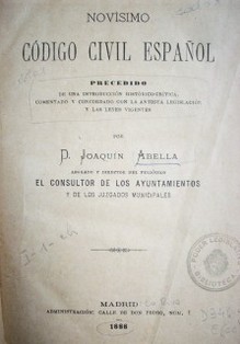 Novísimo código civil español