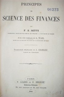 Principes de science des finances