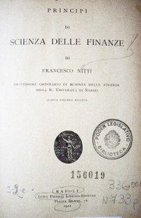 Principi di scienza delle finanze