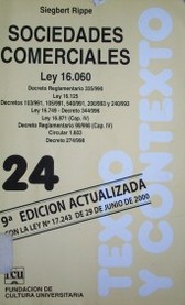 Sociedades comerciales : ley Nº 16.060 de 4 de setiembre de 1989