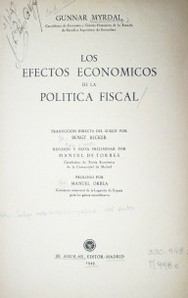 Los efectos económicos de la política fiscal
