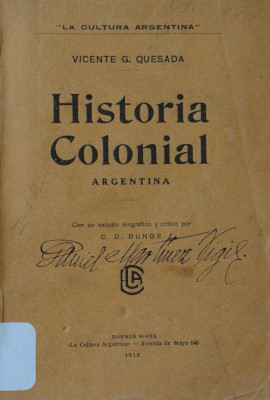 Historia colonial : Argentina