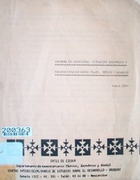 Informe de coyuntura : situación económica y perspectivas de corto plazo, empleo y salarios