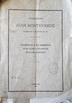 Ingeniero Juan Monteverde : recuerdo íntimo