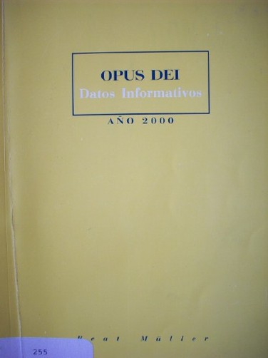 Opus dei : datos informativos