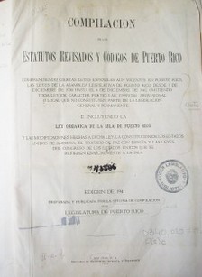 Compilación de los estatutos revisados y códigos de Puerto Rico