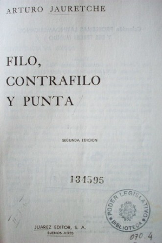 Filo, contrafilo y punta