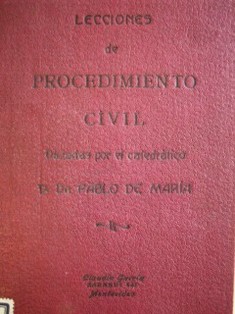Lecciones de procedimiento civil