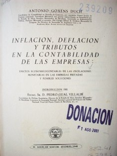 Inflación, deflación y tributos en la contabilidad de las empresas : efectos econimocontables de las oscilaciones monetarias en las empresas privadas y posibles soluciones