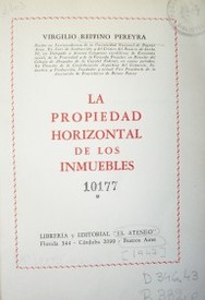 La propiedad horizontal de los inmuebles