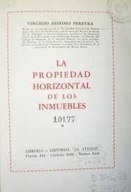 La propiedad horizontal de los inmuebles