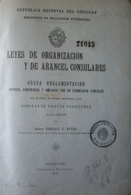 Leyes de organización y de arancel consulares