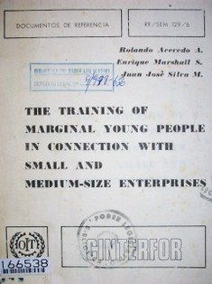 The training of marginal young people in connection with small and medium - size enterprises