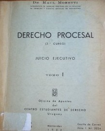 Derecho procesal (2º curso) : juicio ejecutivo