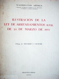 Ilustración de la ley de arrendamientos 11.921, de 24 de marzo de 1953
