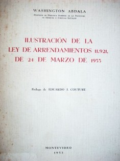 Ilustración de la ley de arrendamientos 11.921, de 24 de marzo de 1953