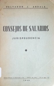 Consejos de salarios : jurisprudencia