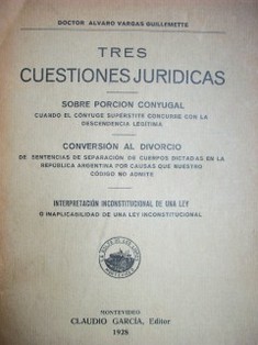 Tres cuestiones jurídicas