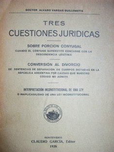 Tres cuestiones jurídicas