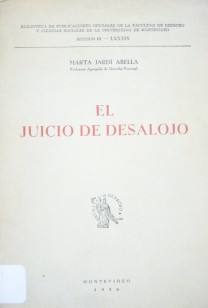 El juicio de desalojo