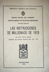 Las instrucciones de Maldonado en 1813