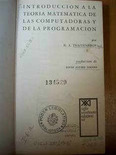 Introducción a la teoría matemática de las computadoras de la programación