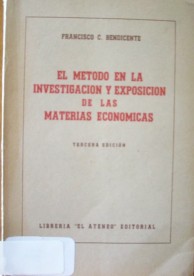 El método en la investigación y exposición de las materias económicas